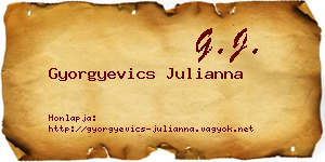 Gyorgyevics Julianna névjegykártya